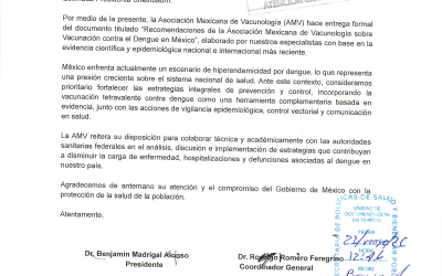 Vacunación contra el Dengue en México. Documento de Recomendaciones de la Asociación Mexicana de Vacunología