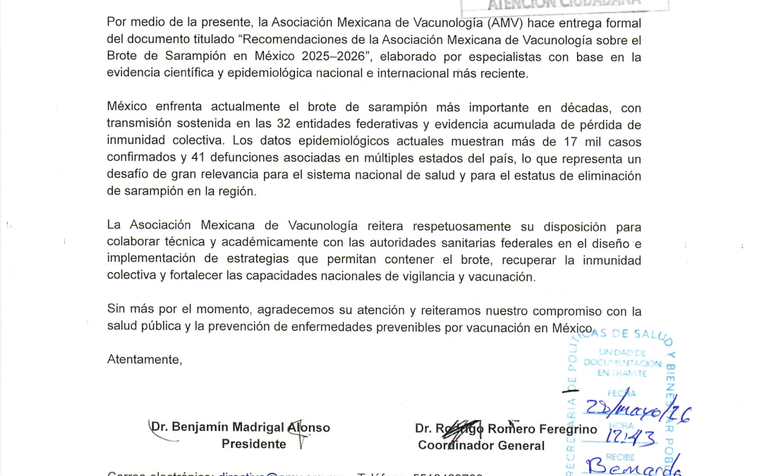 BROTE DE SARAMPIÓN EN MÉXICO 2025–2026. Documento de Recomendaciones de la Asociación Mexicana de Vacunología.